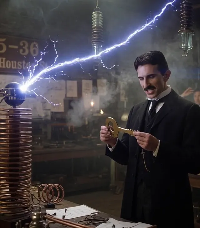 Portrait of Nikola Tesla