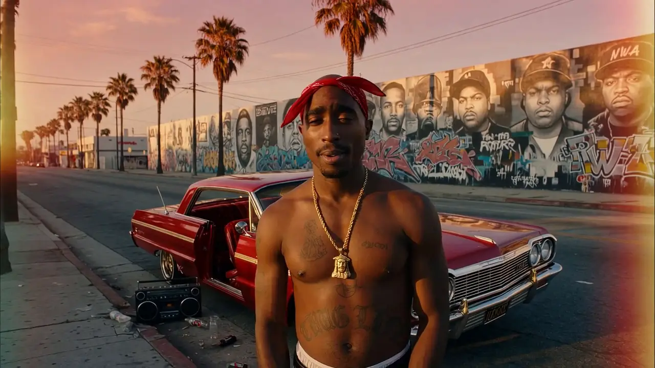 Portrait of Tupac Shakur